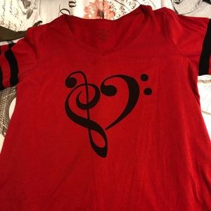 Torrid Music Note Football Tee